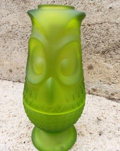 Viking Glass Frosted Owl Fairy Lamp