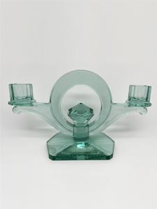 Heisey Glass Kohinoor Double Light Candlesticks